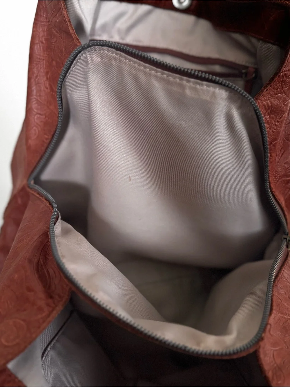 American Leather Co. Leather Embossed Tote Bag